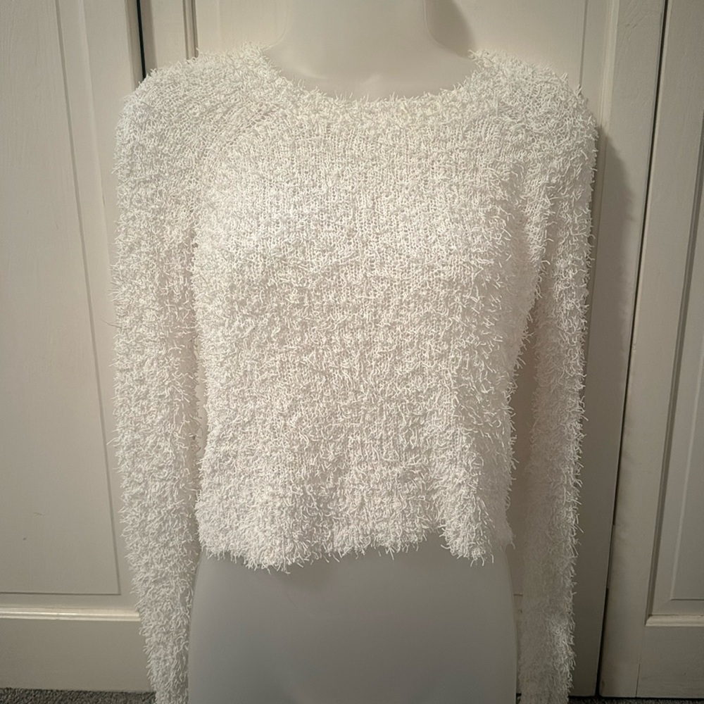 BCBGeneraton fuzzy see through Top. XS